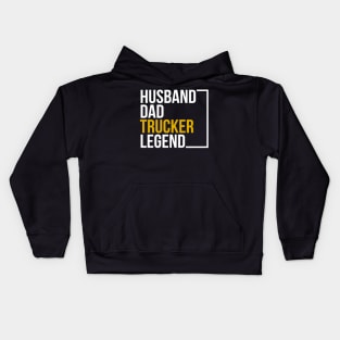 Husband dad trucker legend Kids Hoodie